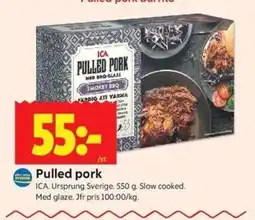 ICA Kvantum Ica pulled pork erbjuda