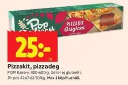 ICA Kvantum Pop Bakery ! Pizzakit, pizzadeg erbjuda