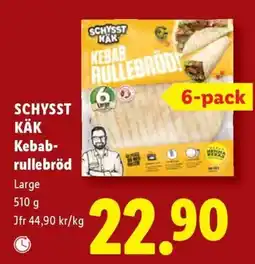 Lidl Schysst käk kebab-rullebröd erbjuda