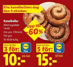 Lidl Kanelbullar erbjuda