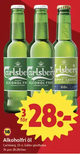 ICA Nära Carlsberg alkoholfri öl erbjuda