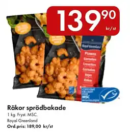 Snabbgross Royal Greenland Räkor sprödbakade erbjuda