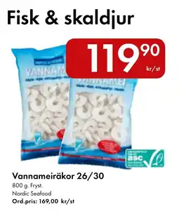 Snabbgross Vannameiräkor 26/30 erbjuda