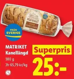 Lidl Matriket Kanellängd erbjuda