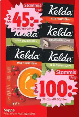 ICA Nära Kelda soppa erbjuda