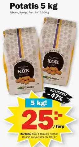 Pekås Gården potatis erbjuda