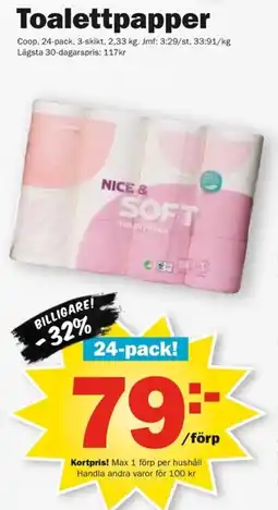 Pekås Nice & Soft Toalett Papier erbjuda