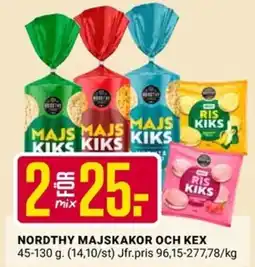 ÖoB Nordthy majskakor och kex erbjuda