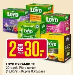 ÖoB Loyd pyramid te erbjuda