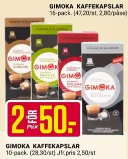 ÖoB Gimoka kaffekapslar erbjuda