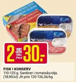ÖoB Sardiner i tomatsås/olja erbjuda