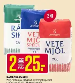 ÖoB Ramlösa kvarn vetemjöl rågsikt vetemjöl special erbjuda
