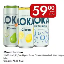 Snabbgross Loka mineralvatten erbjuda