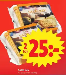 ICA Nära Ica salta kex erbjuda