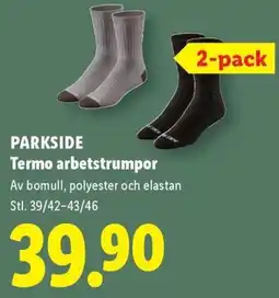 Lidl Parkside Termo arbetstrumpor erbjuda