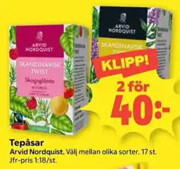 Coop Arvid Nordquist tepåsar erbjuda