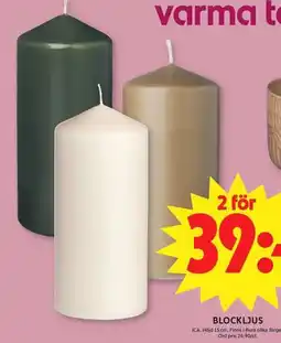 ICA Maxi Blockljus erbjuda