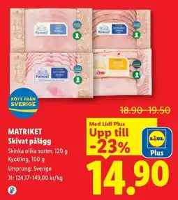 Lidl Matriket skivat pålägg erbjuda