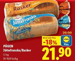 Lidl Pågen Jättefranska/Rasker erbjuda