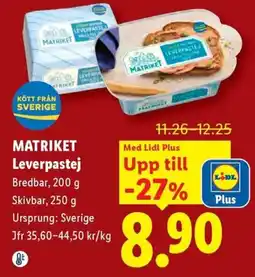 Lidl Matriket Leverpastej erbjuda