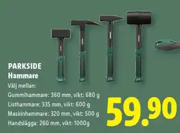 Lidl Parkside hammare erbjuda