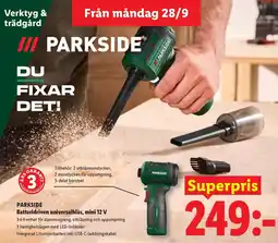 Lidl Parkside batteridriven universalblås erbjuda
