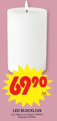 ICA Maxi Ica led blockljus erbjuda