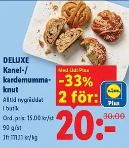 Lidl Lidl Deluxe Kanel-/kardemumma-knut erbjuda