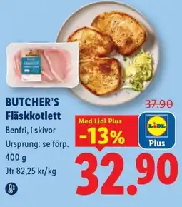Lidl Butcher's Fläskkotlett erbjuda