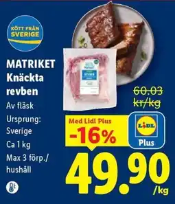 Lidl Matriket knäckta revben erbjuda