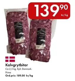 Snabbgross Prime kalvgrytbitar erbjuda