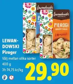 Lidl Lewandowski Piroger erbjuda