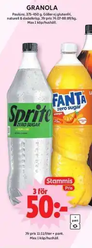 ICA Maxi Sprite zero sugar erbjuda
