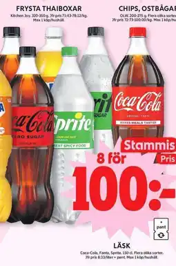 ICA Maxi Coca-Cola, Sprite, Fanta, Läsk erbjuda