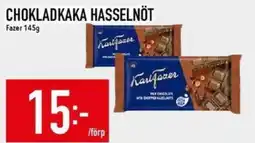 Matdax Karl Fazer chokladkaka hasselnöt erbjuda