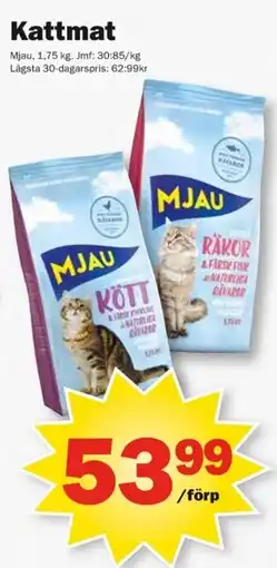 Pekås Mjau kattmat erbjuda