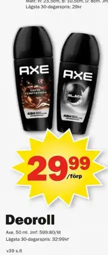 Pekås Axe deoroll erbjuda