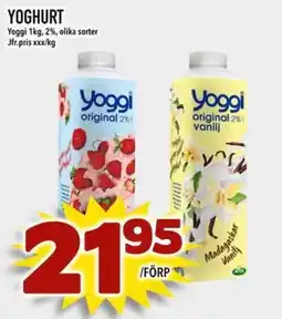 Din Mat Yoggi yoghurt erbjuda