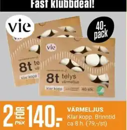 ÖoB vie värmeljus erbjuda