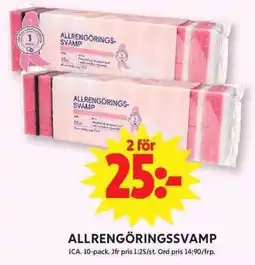 ICA Maxi Ica allrengöringssvamp erbjuda