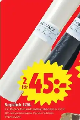 ICA Nära Ica sopsack 125l erbjuda