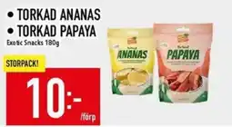Matdax Torkad ananas torkad papaya erbjuda