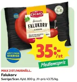 Coop Scan Falukorv erbjuda