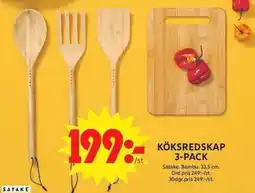 ICA Maxi Satake köksredskap 3-pack erbjuda