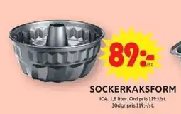 ICA Maxi Ica sockerkaksform erbjuda