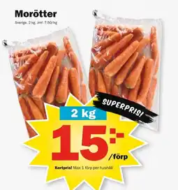 Pekås Morötter erbjuda