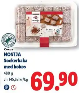 Lidl Cocoa Nostja Sockerkaka med kokos erbjuda