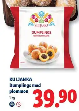 Lidl Kuljanka dumplings med plommon erbjuda