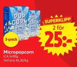 Nya Pulsen Ica micropopcorn erbjuda