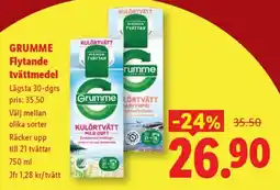 Lidl Grumme flytande tvättmedel erbjuda